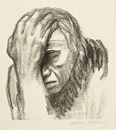 Vrouw die nadenkt door Käthe Kollwitz